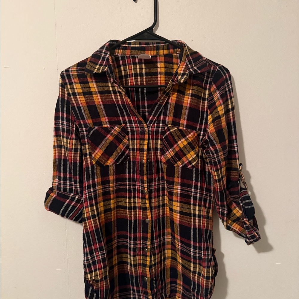 No Boundaries Multicolor Plaid Shirt